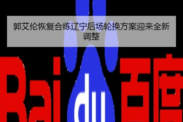 郭艾伦恢复合练辽宁后场轮换方案迎来全新调整